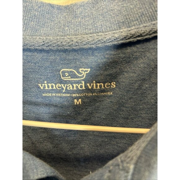 Vineyard Vines Men’s Blue Golf Polo M Short Sleeve Black Whale Classic Casual - Picture 2 of 4